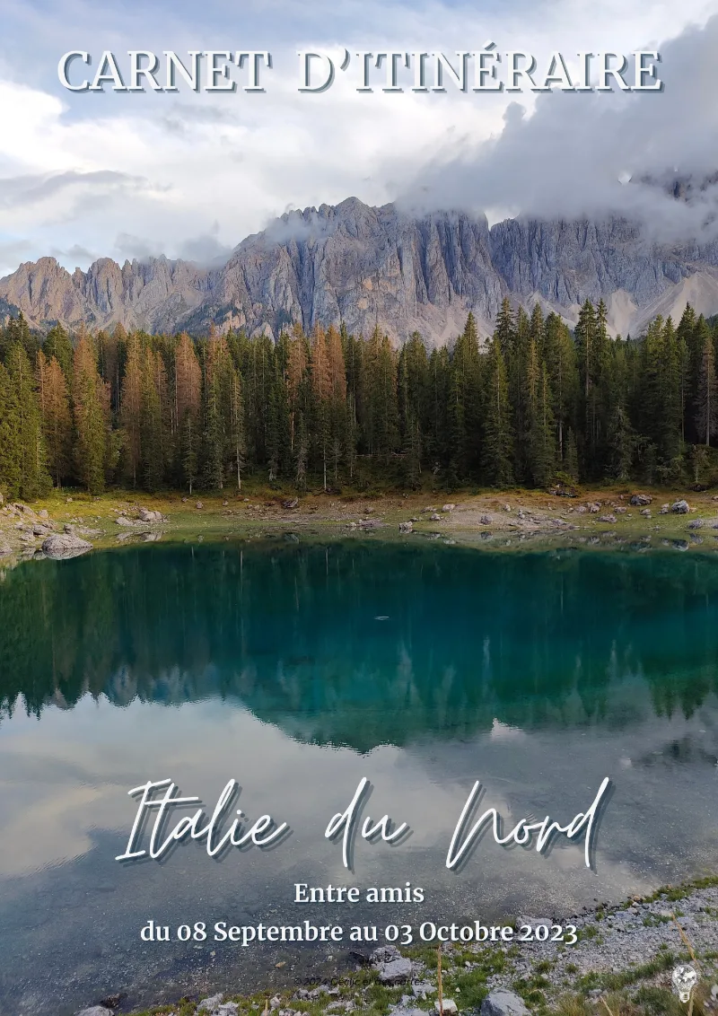 Couverture du carnet d’itinéraire en Italie